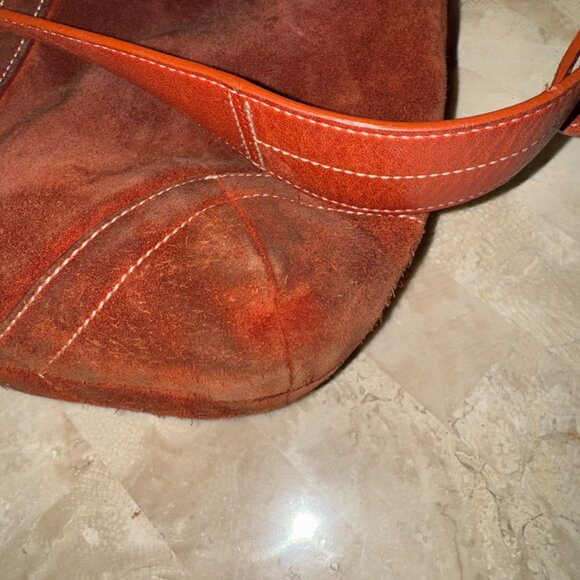 Coach Rich Brown Suede Crossbody Bag - Picture 5 of 9